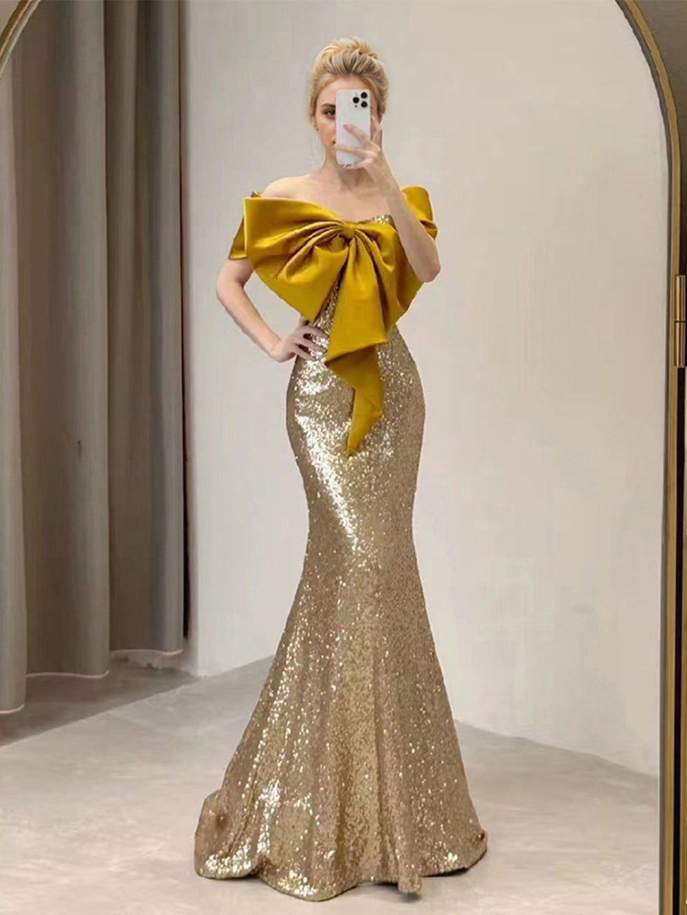 Gold Dress FA41115