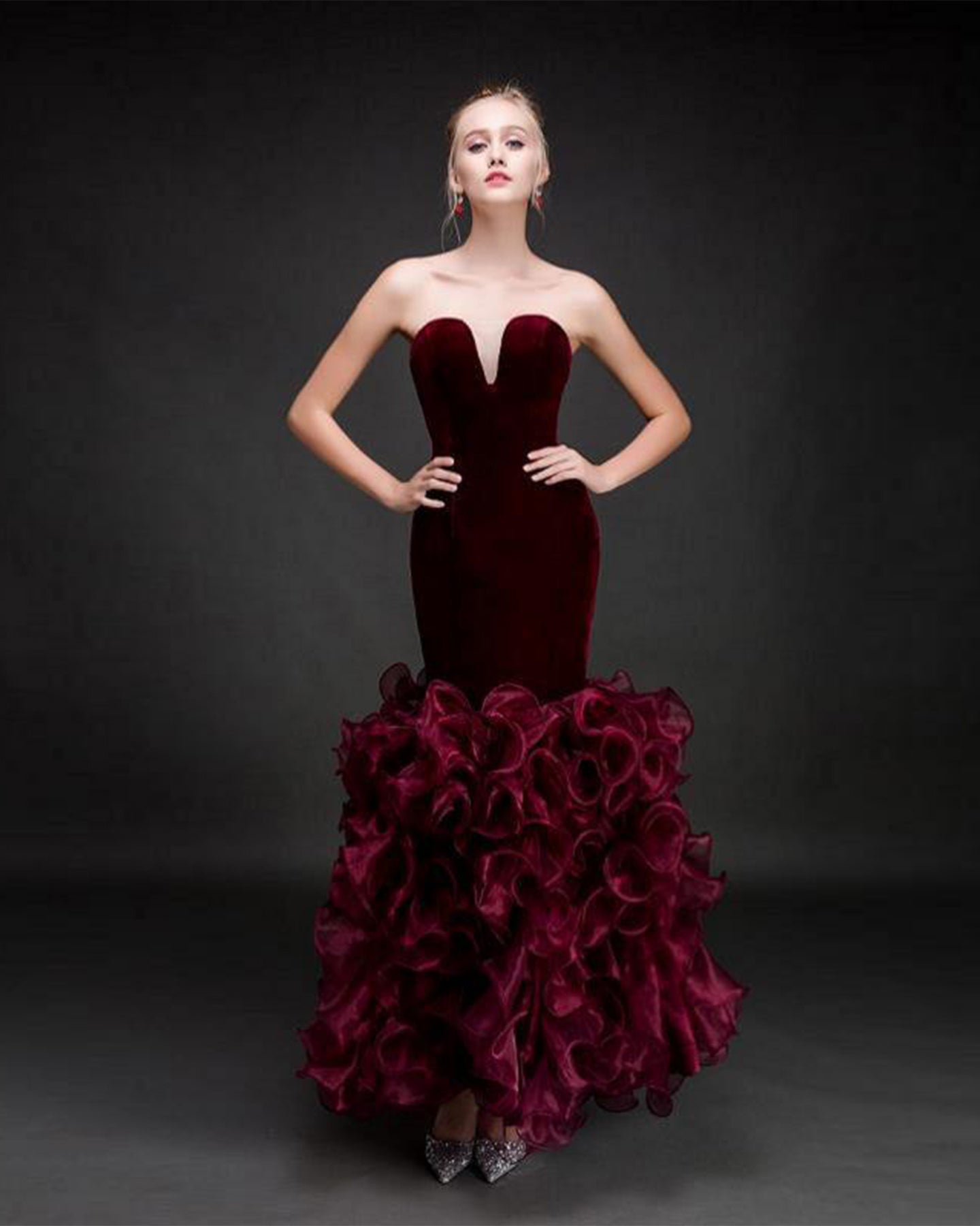 Wine Red Dress FA41116