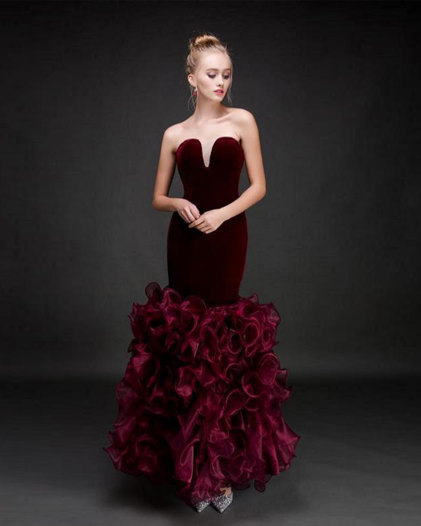 Wine Red Dress FA41116