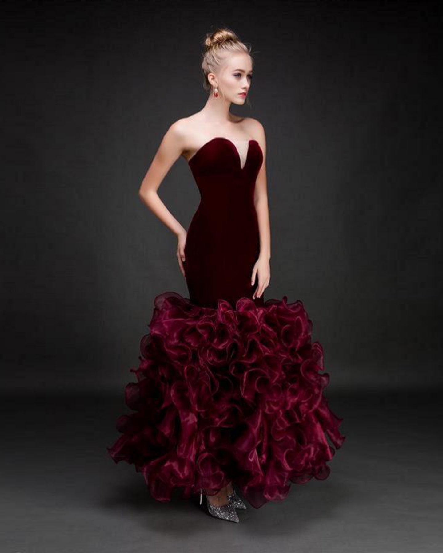 Wine Red Dress FA41116