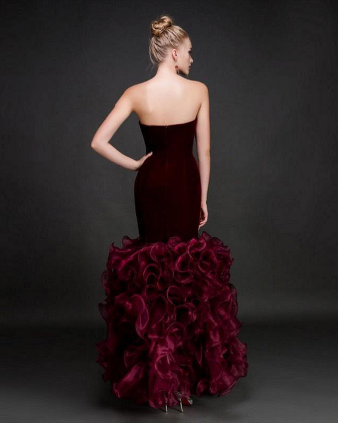 Wine Red Dress FA41116