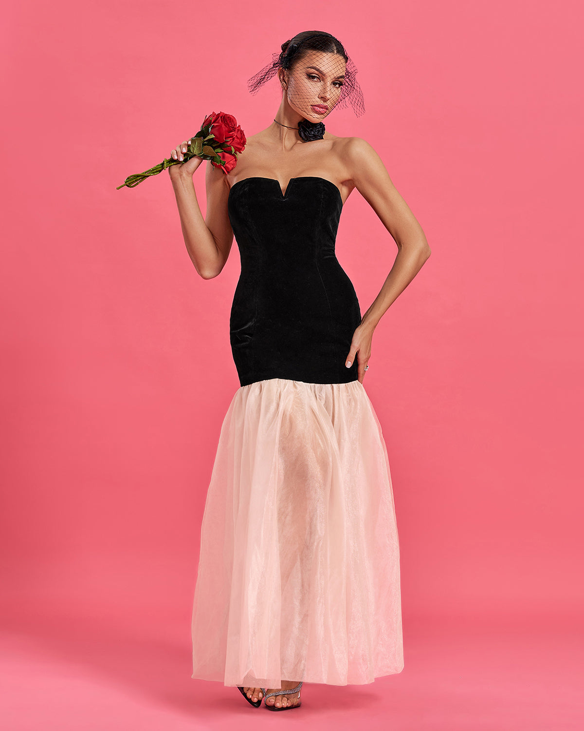 Strapless Vintage Evening Dress