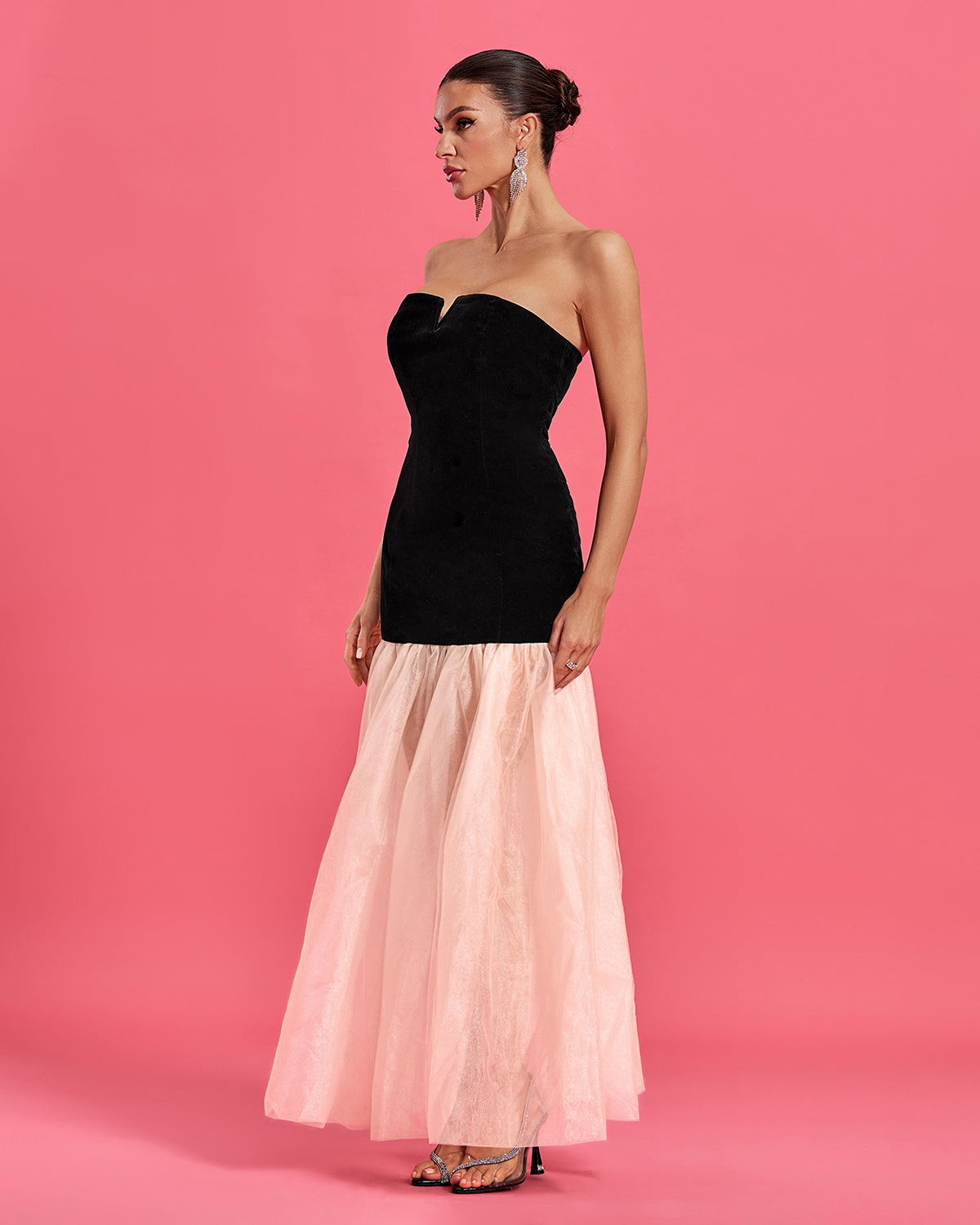 Strapless Vintage Evening Dress