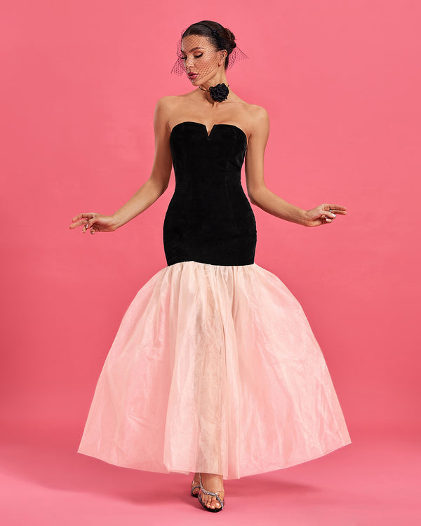 Strapless Vintage Evening Dress