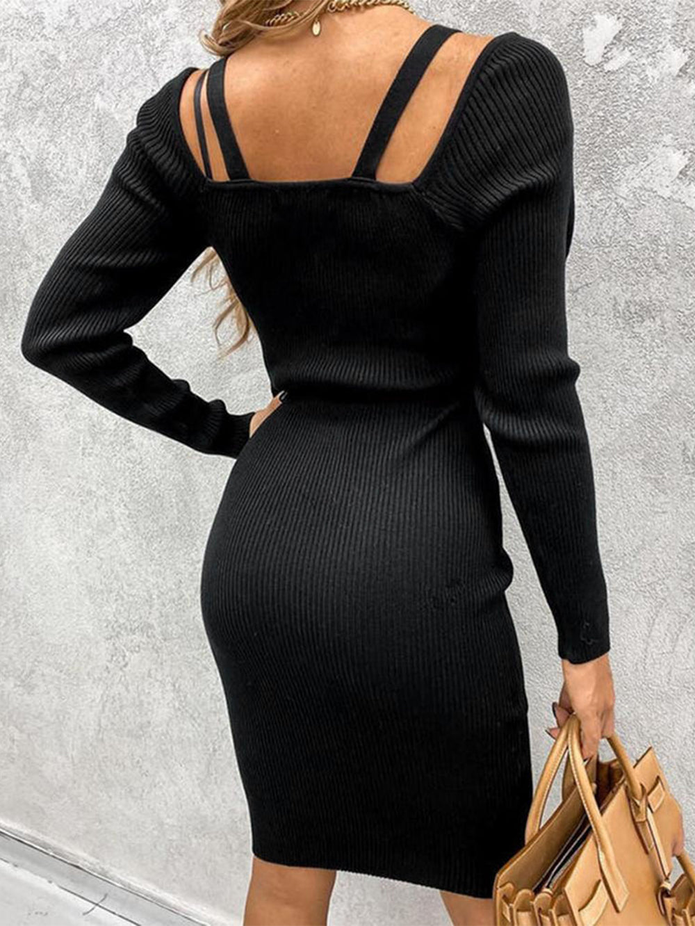 Black Bodycon Dress HB0442