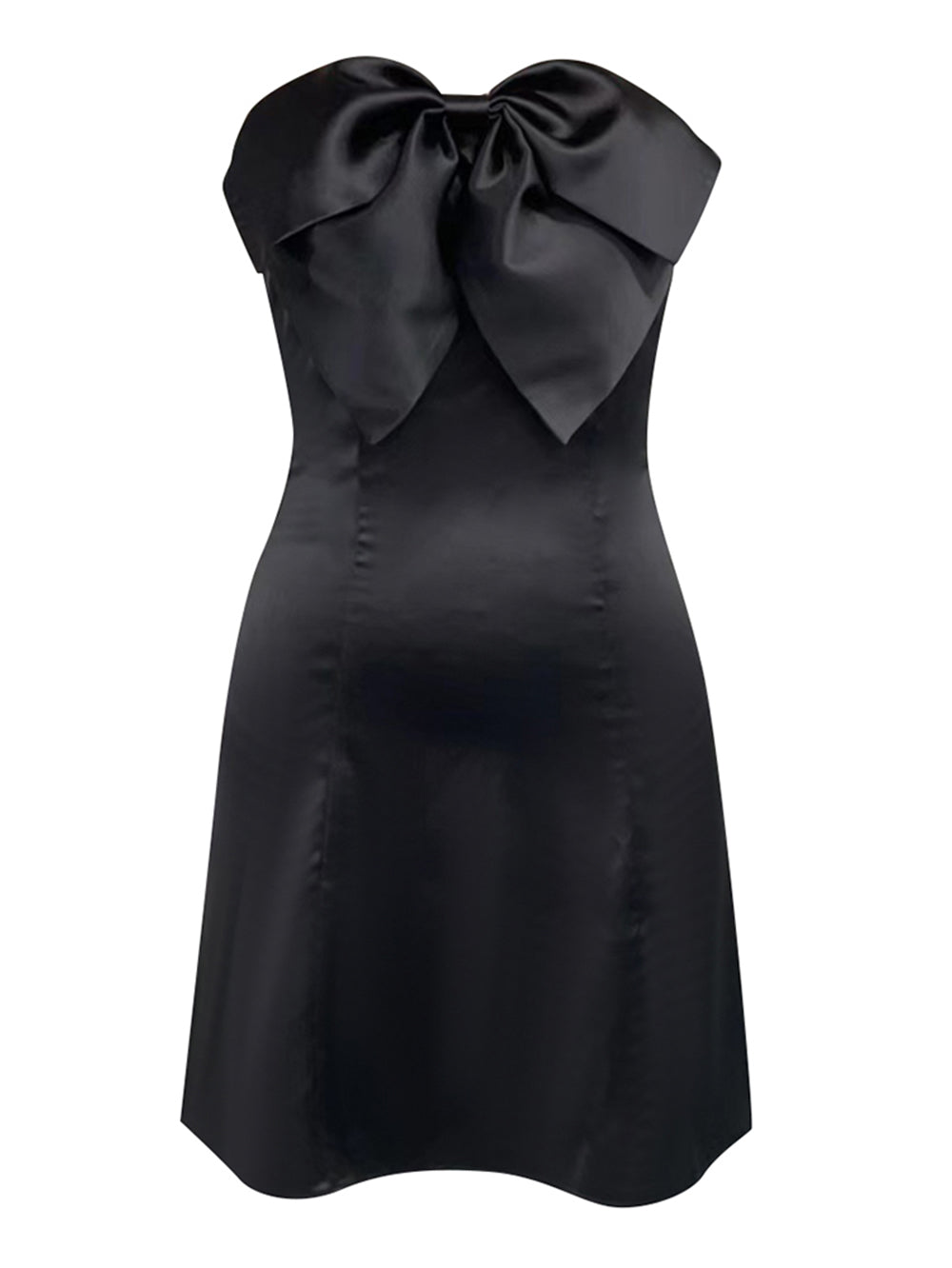 Black Bow Dress Mini Length