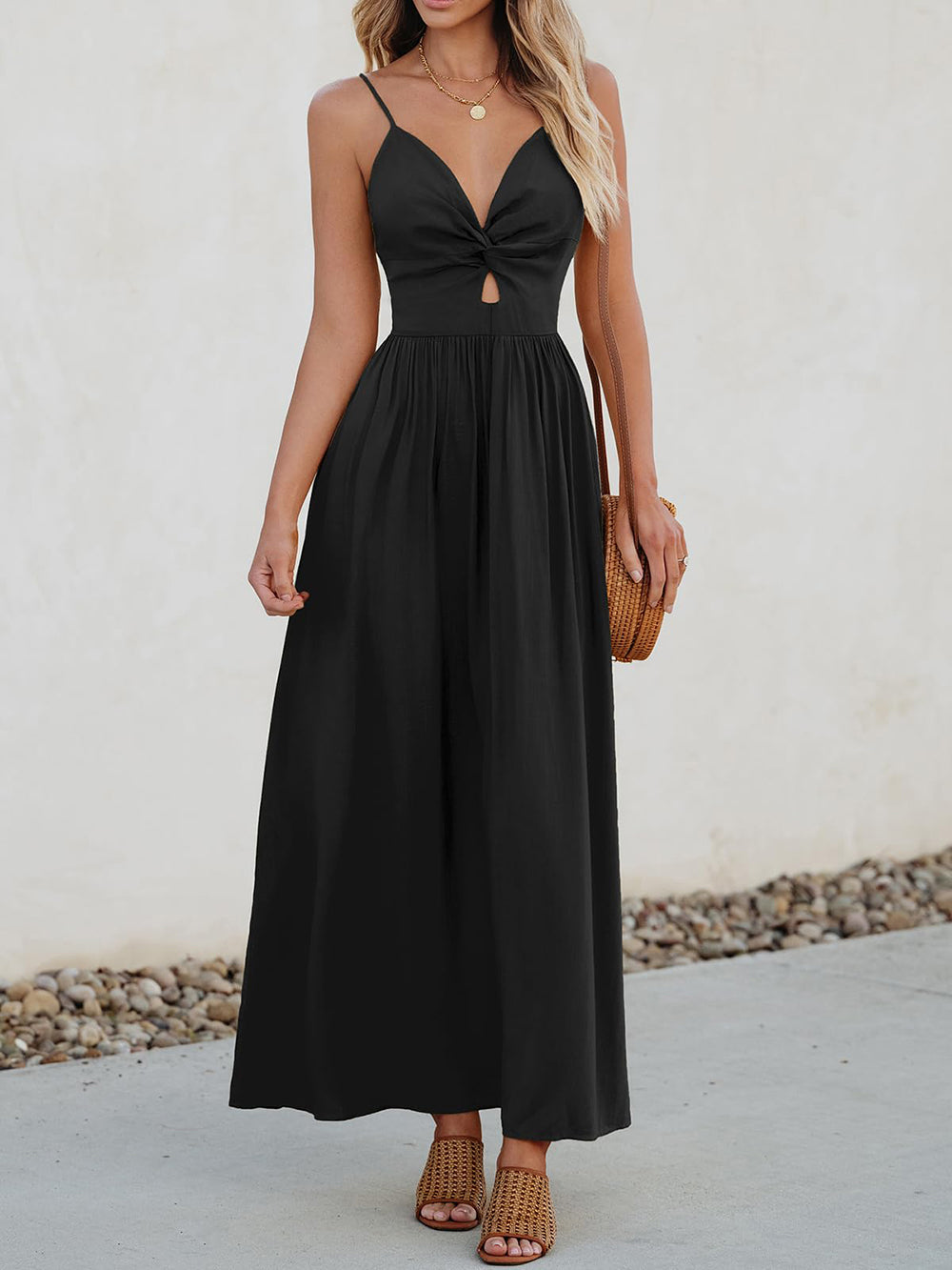 Strappy Black Maxi Dress