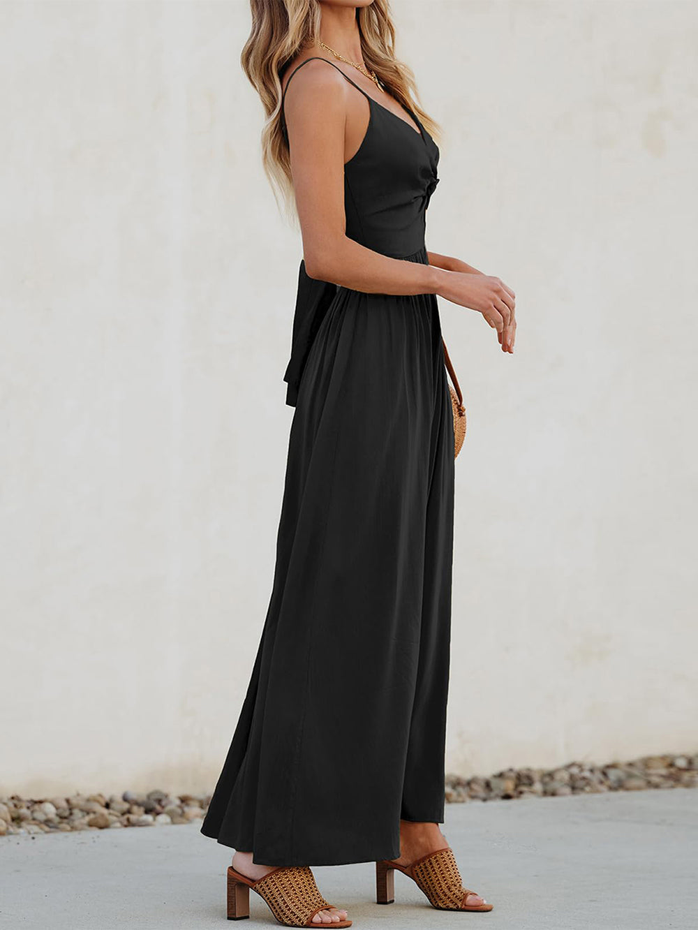 Strappy Black Maxi Dress