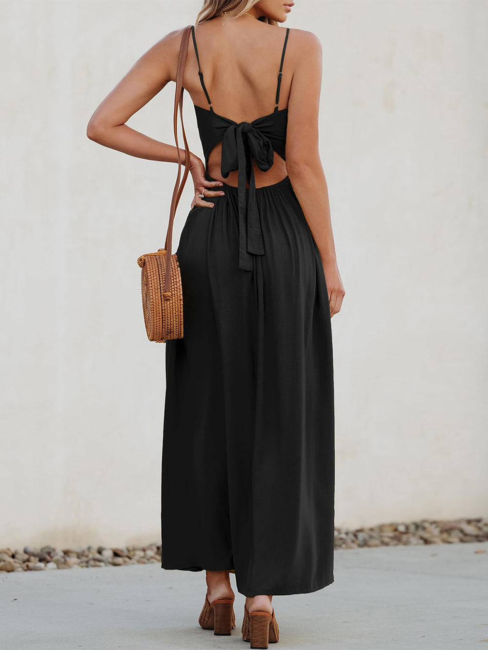 Strappy Black Maxi Dress