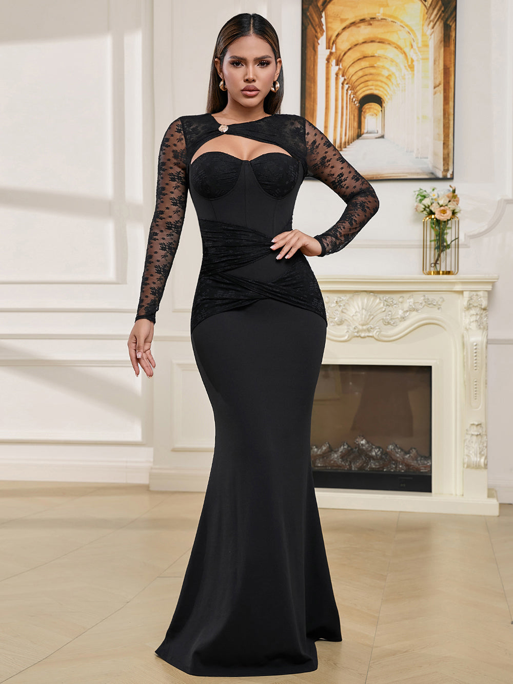 Black Bodycon Formal Dress