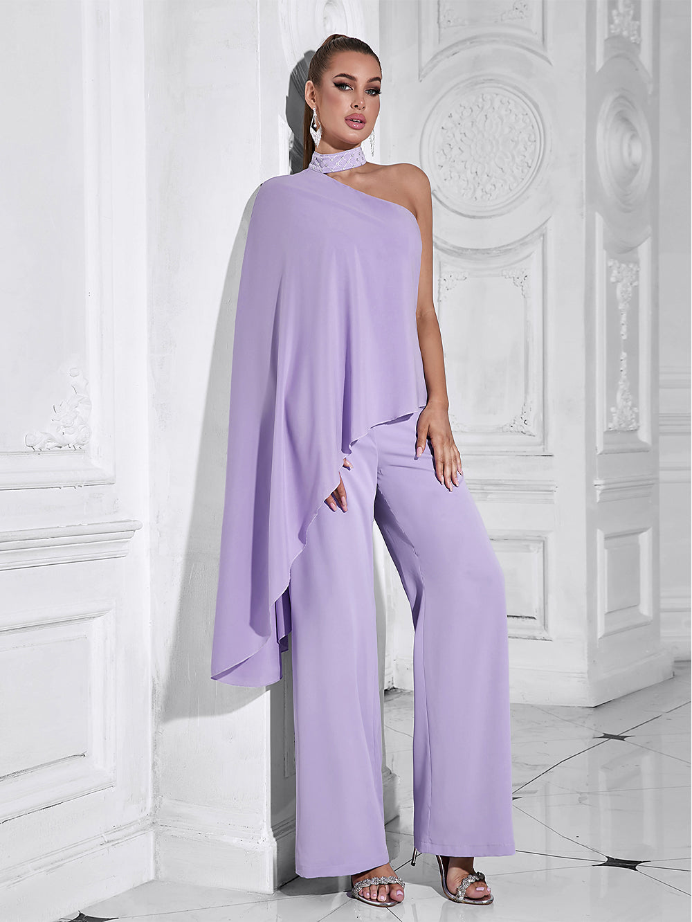 Purple Bodycon Jumpsuit HB101450