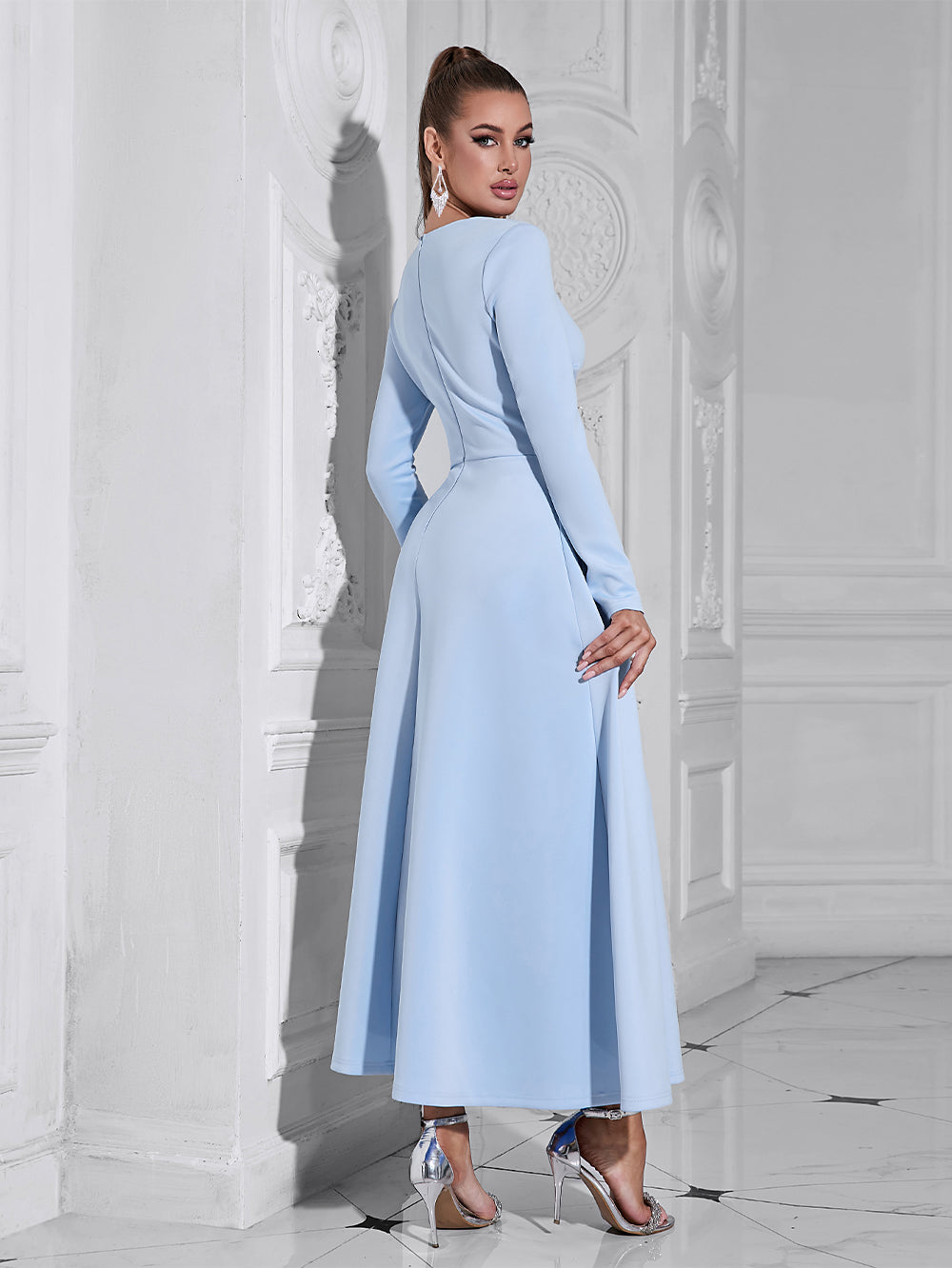 Light Blue Bodycon Dress HB10152