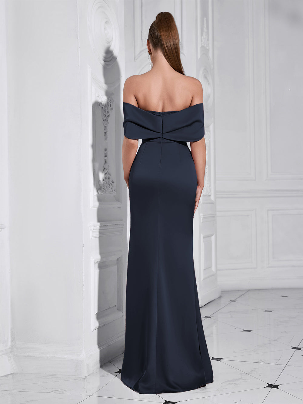 Off Shoulder Elegant Maxi Bodycon Dress HB10225