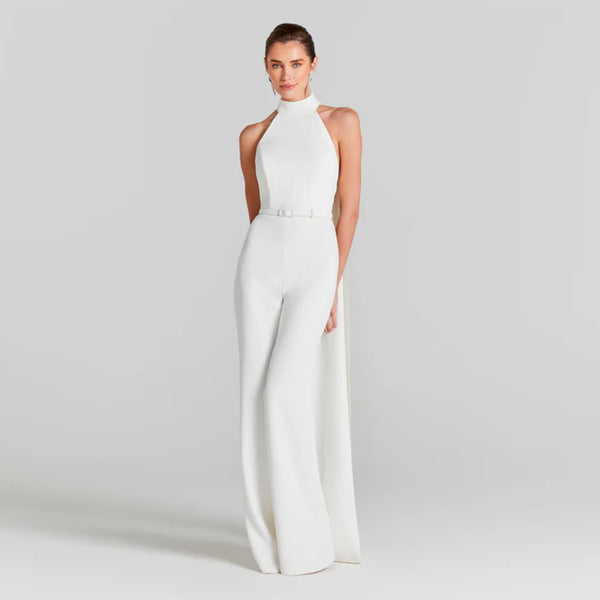 White Bodycon Jumpsuit HL9730