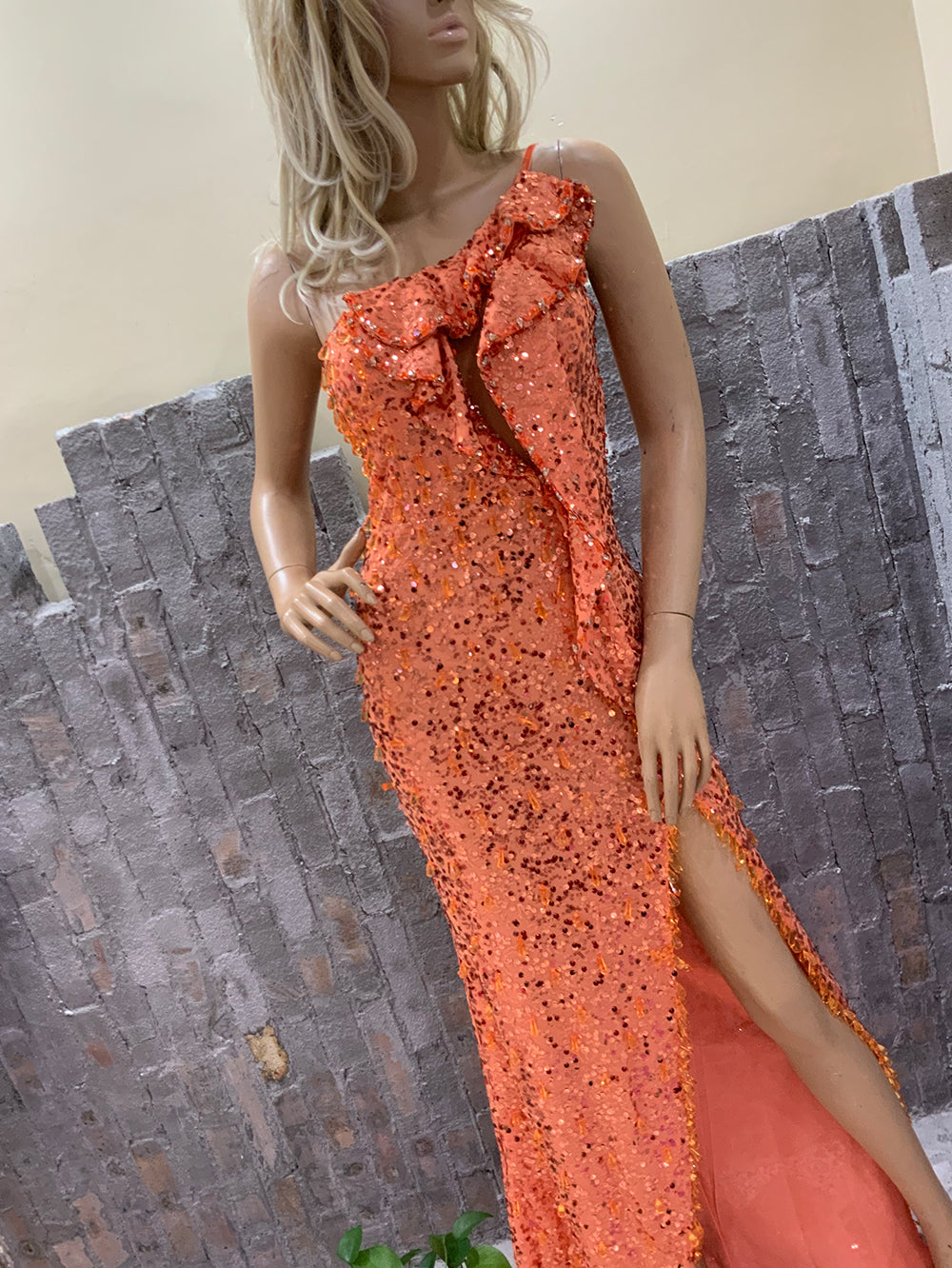 Orange Bodycon Dress HT10450