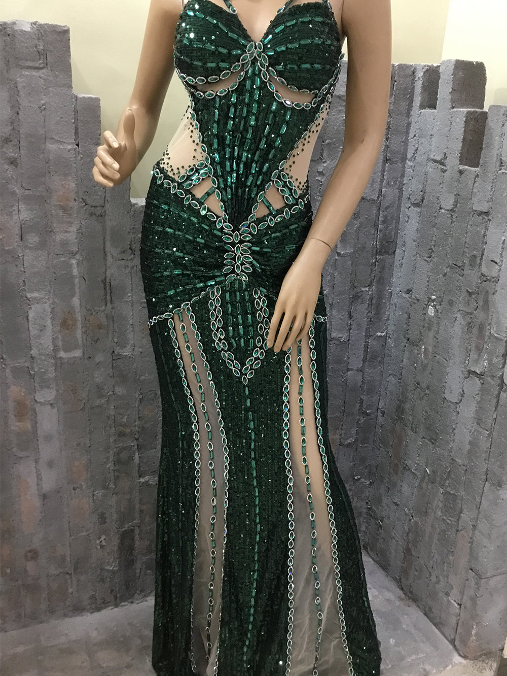 Green Bodycon Dress HT10860