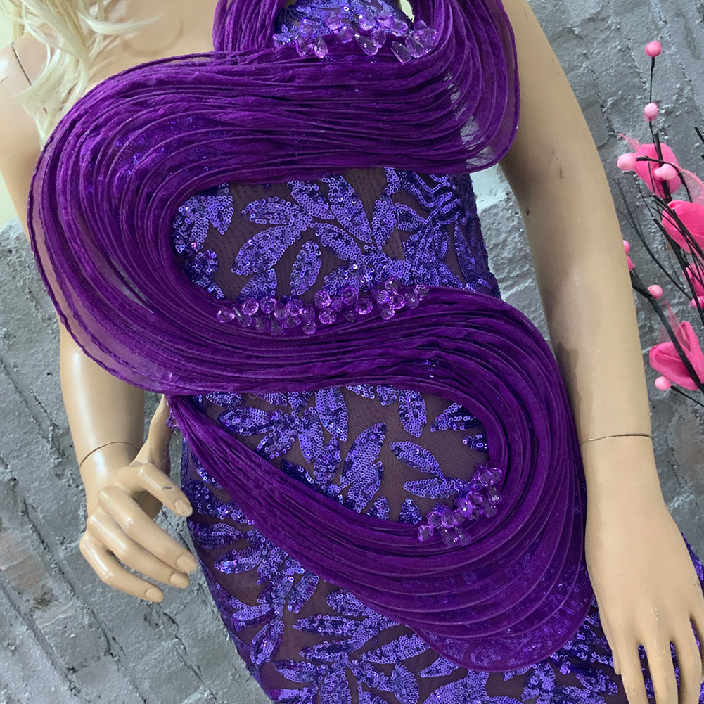 Purple Bodycon Dress HT1197