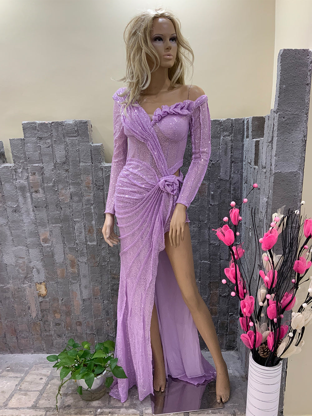 Purple Bodycon Dress HT1229