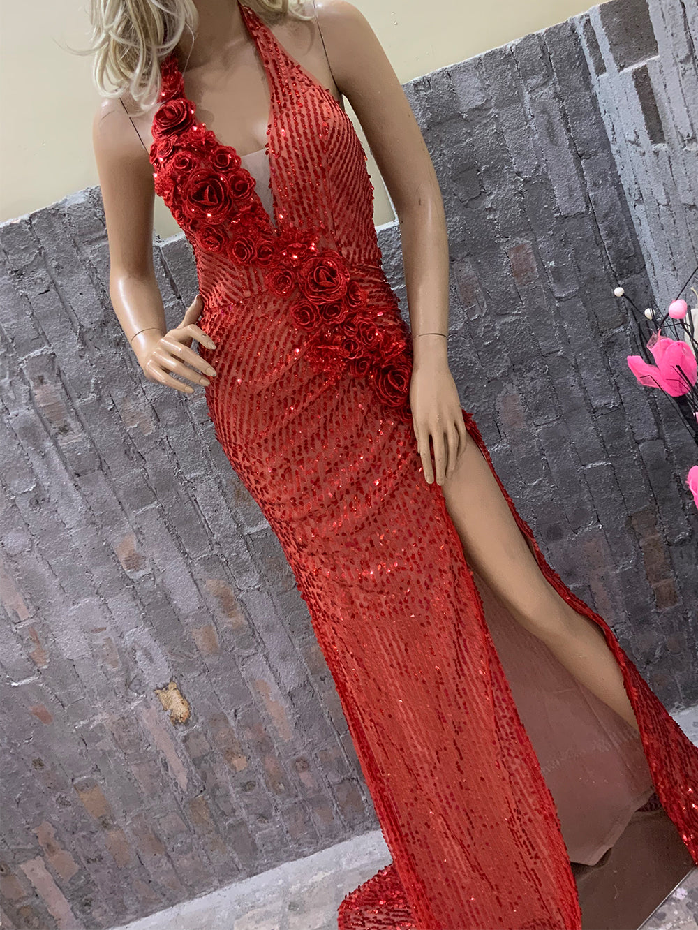 Red Bodycon Dress HT20550