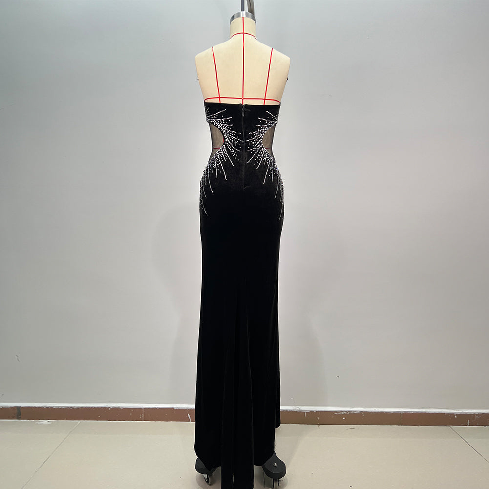 Black Mermaid Style Corset Gown