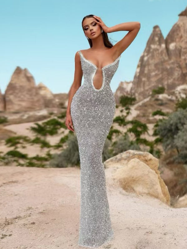 Silver Bodycon Dress HT29960