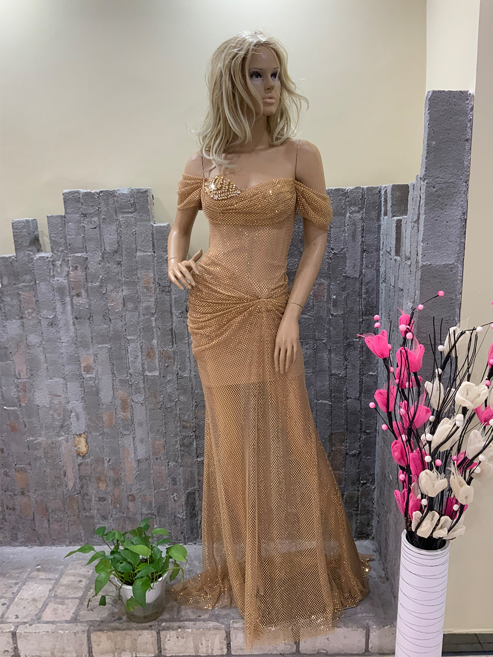 Apricot Bodycon Dress HT29990