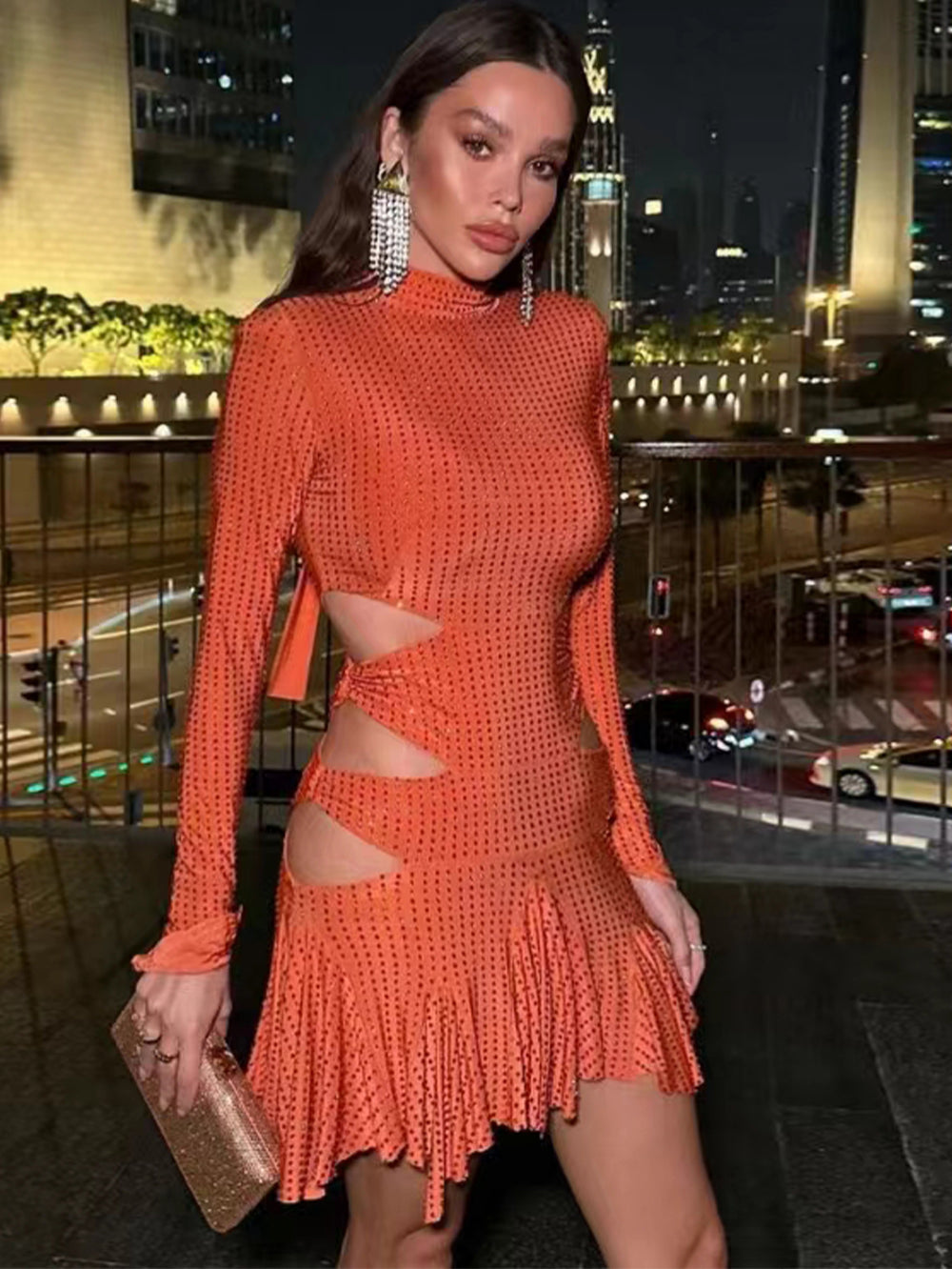 Orange Dress KLYF1214