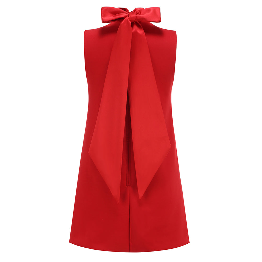 Sleeveless Red A-Line Dress