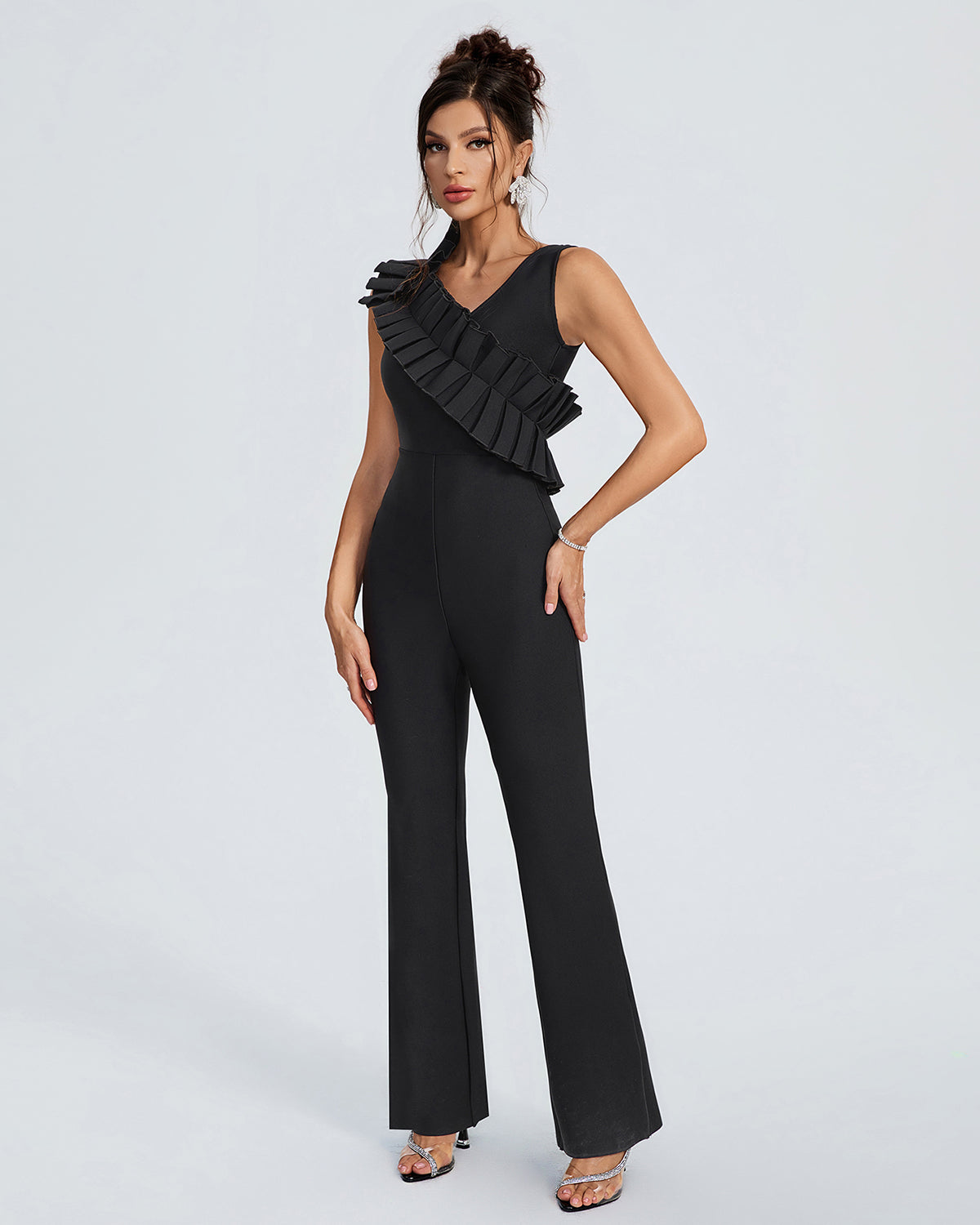 Exclusive Ruffled Bandage Jumpsuit