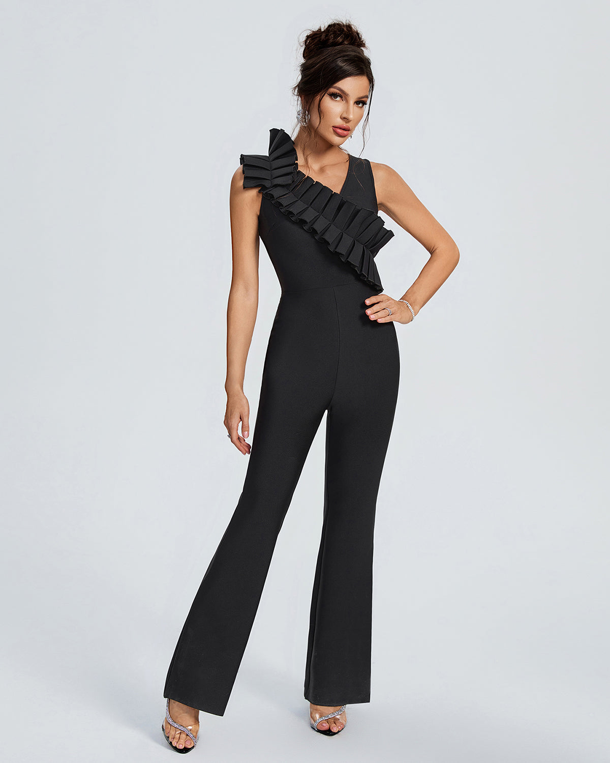 Exclusive Ruffled Bandage Jumpsuit