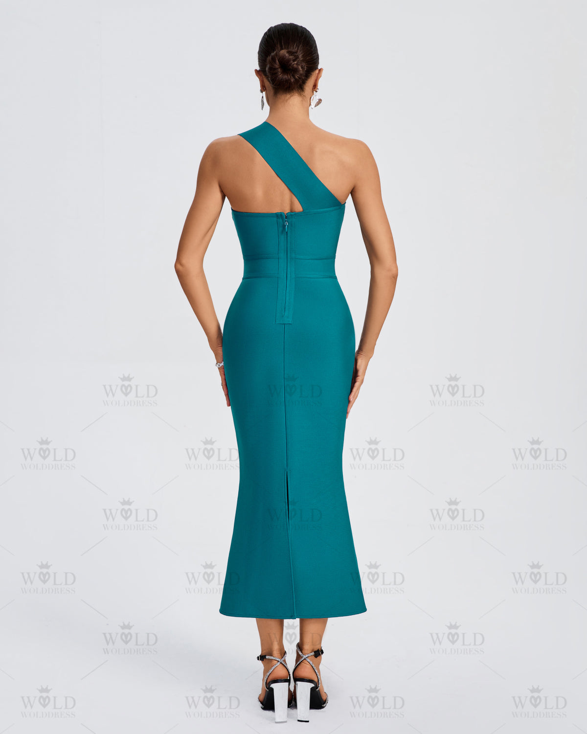 One Shoulder Hollow-Out Bandage Dress