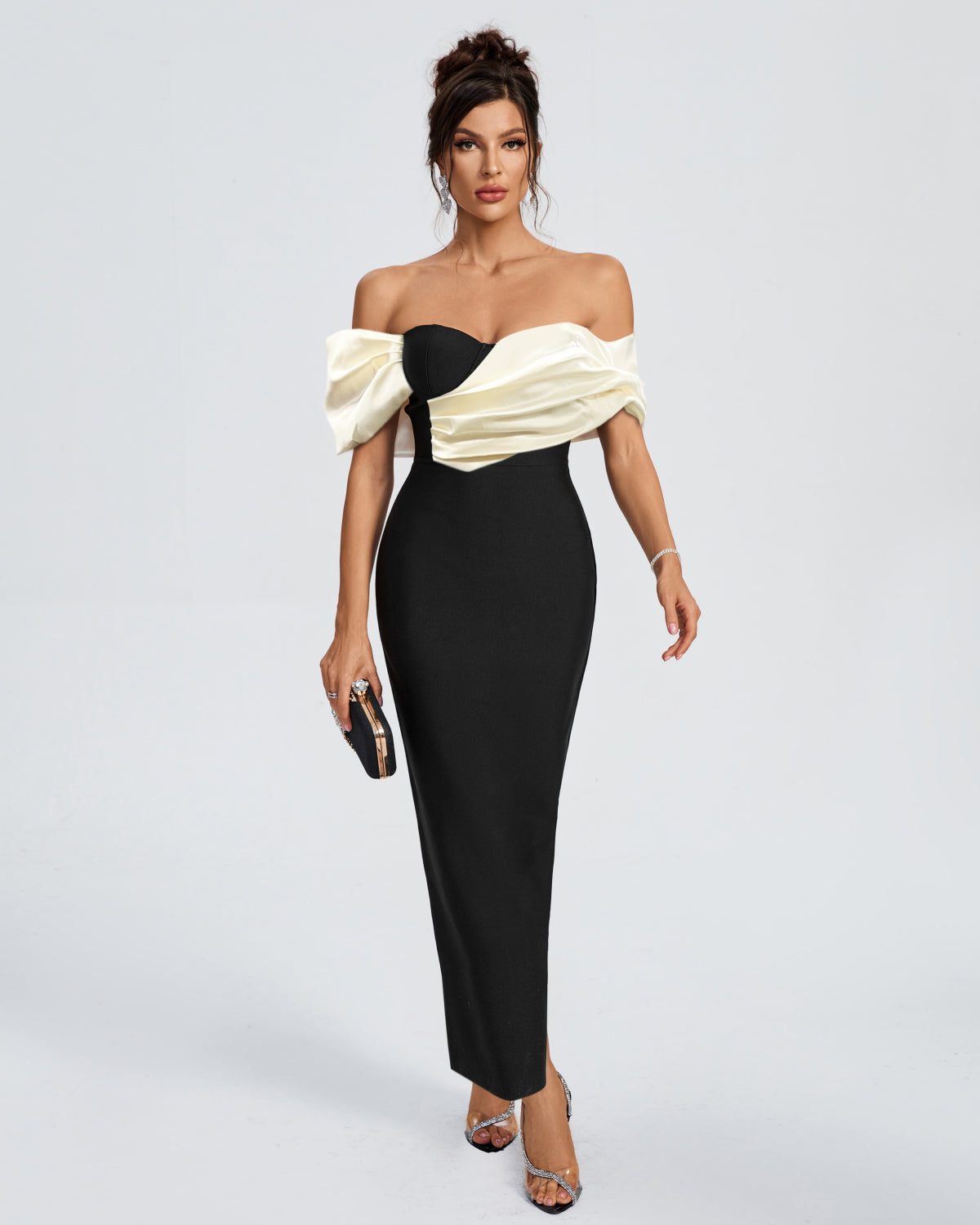 Elegant Off Shoulder Bandage Evening Dress