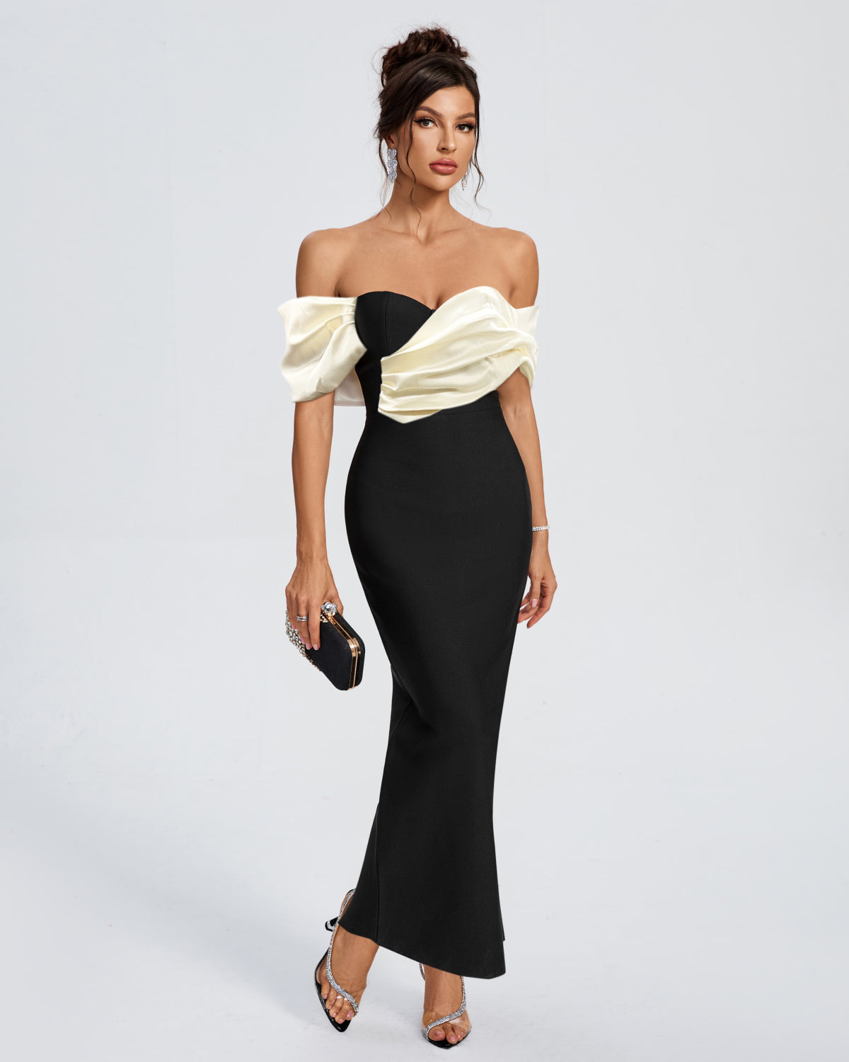 Elegant Off Shoulder Bandage Evening Dress