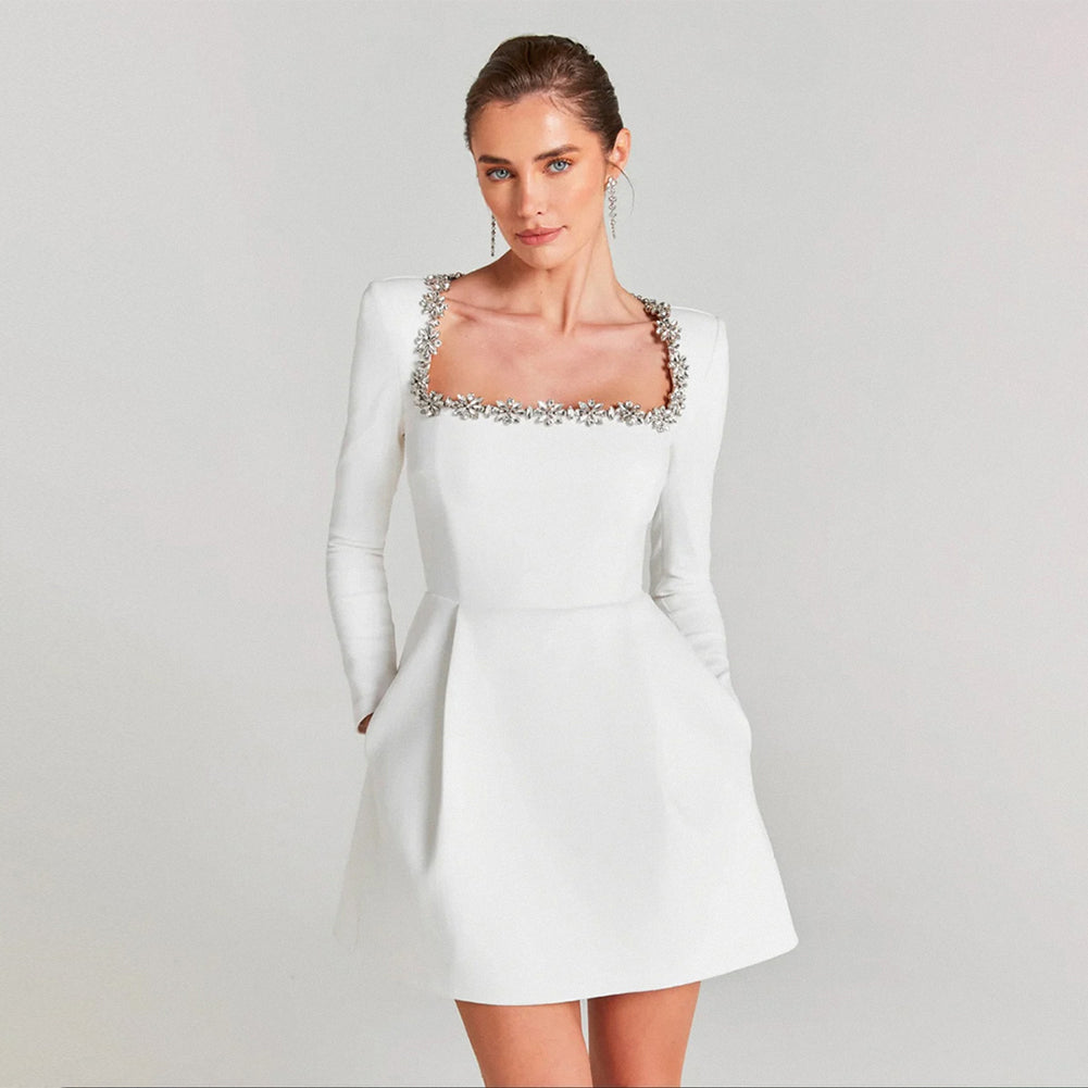 White A-Line Mini Dress