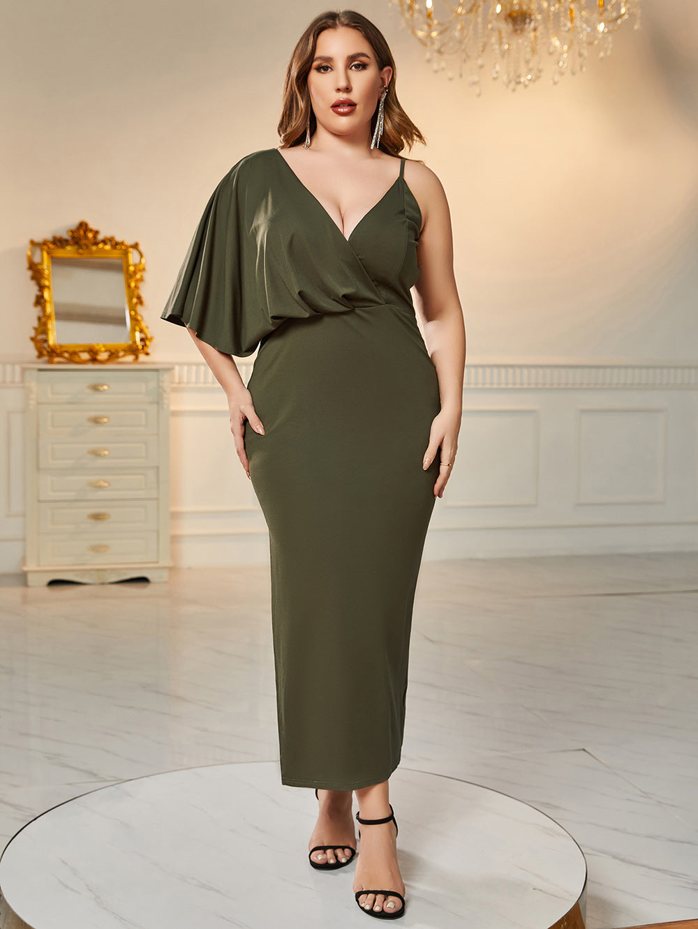 Green Bodycon Dress HB77660 2