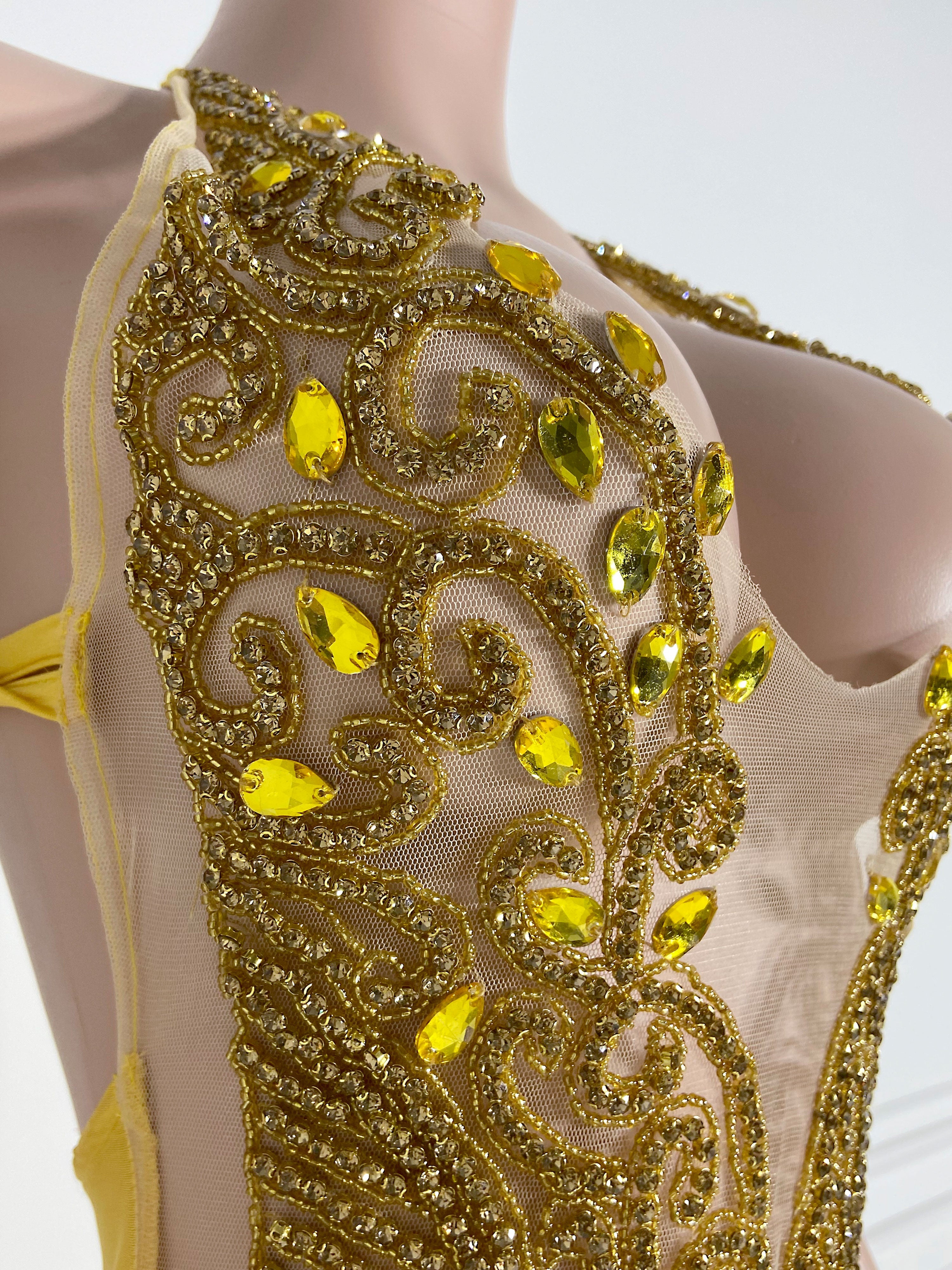 Golden Rhinestone Dress